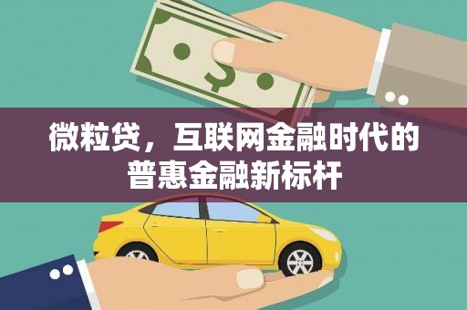 巴中微粒贷，互联网金融时代的普惠金融新标杆