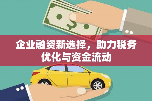 巴中企业融资新选择，助力税务优化与资金流动