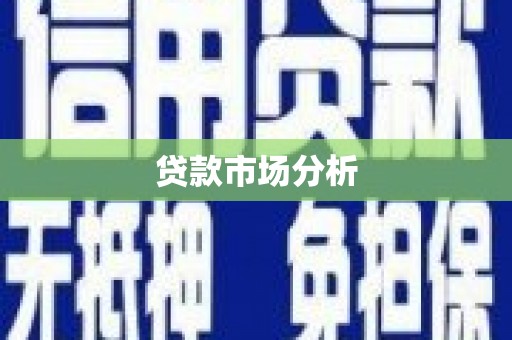 巴中贷款市场分析