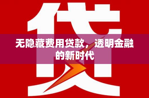 巴中无隐藏费用贷款，透明金融的新时代