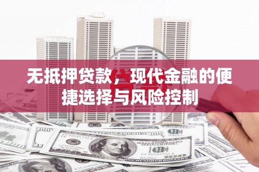 巴中无抵押贷款，现代金融的便捷选择与风险控制