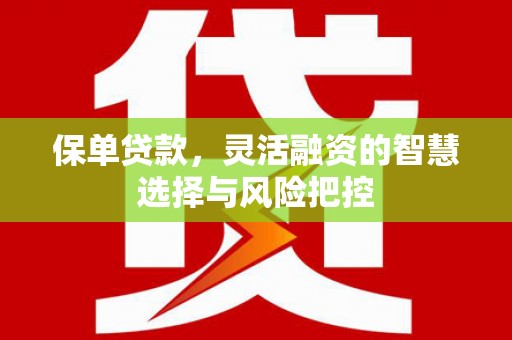 巴中保单贷款，灵活融资的智慧选择与风险把控