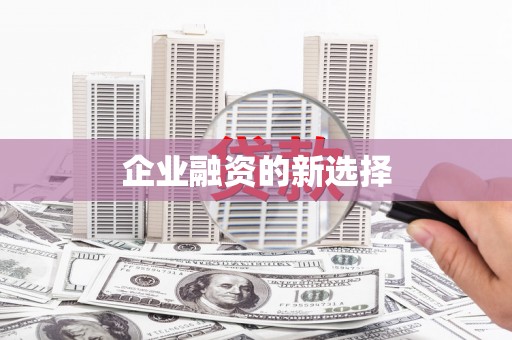 巴中企业融资的新选择