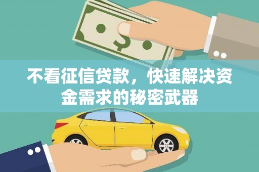 巴中不看征信贷款，快速解决资金需求的秘密武器