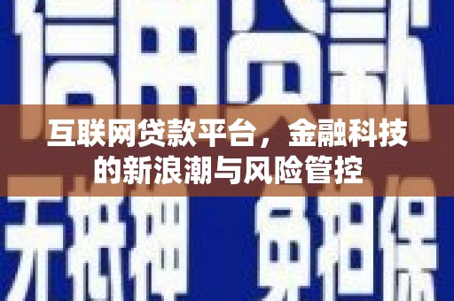 巴中互联网贷款平台，金融科技的新浪潮与风险管控