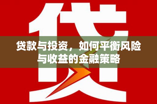 巴中贷款与投资，如何平衡风险与收益的金融策略