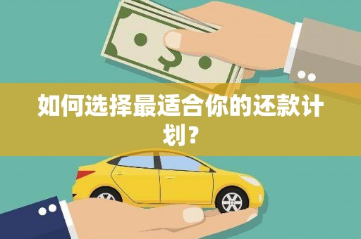 巴中如何选择最适合你的还款计划？